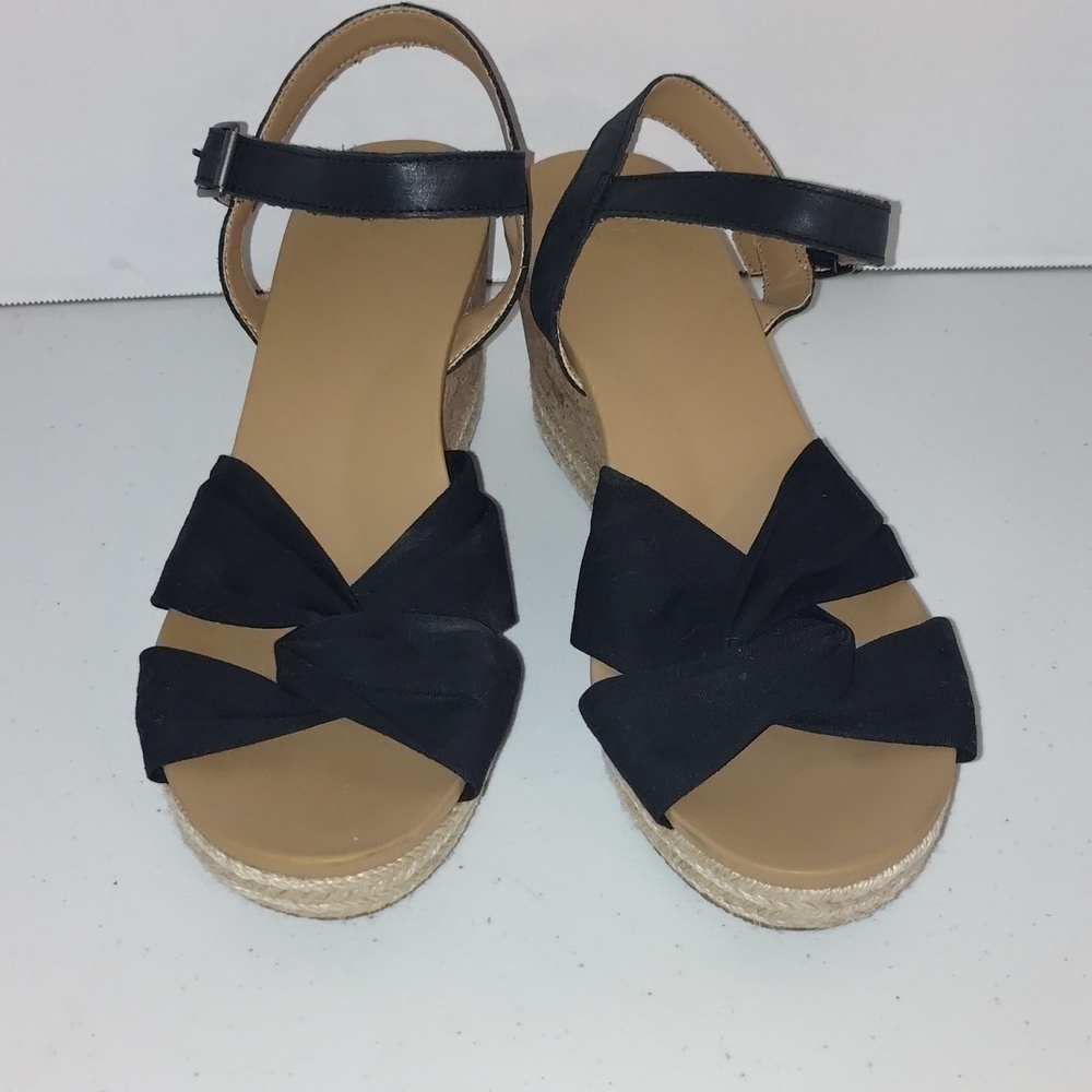 UGG Joslyn Espadrille Wedge Sandal | Black | Size 10